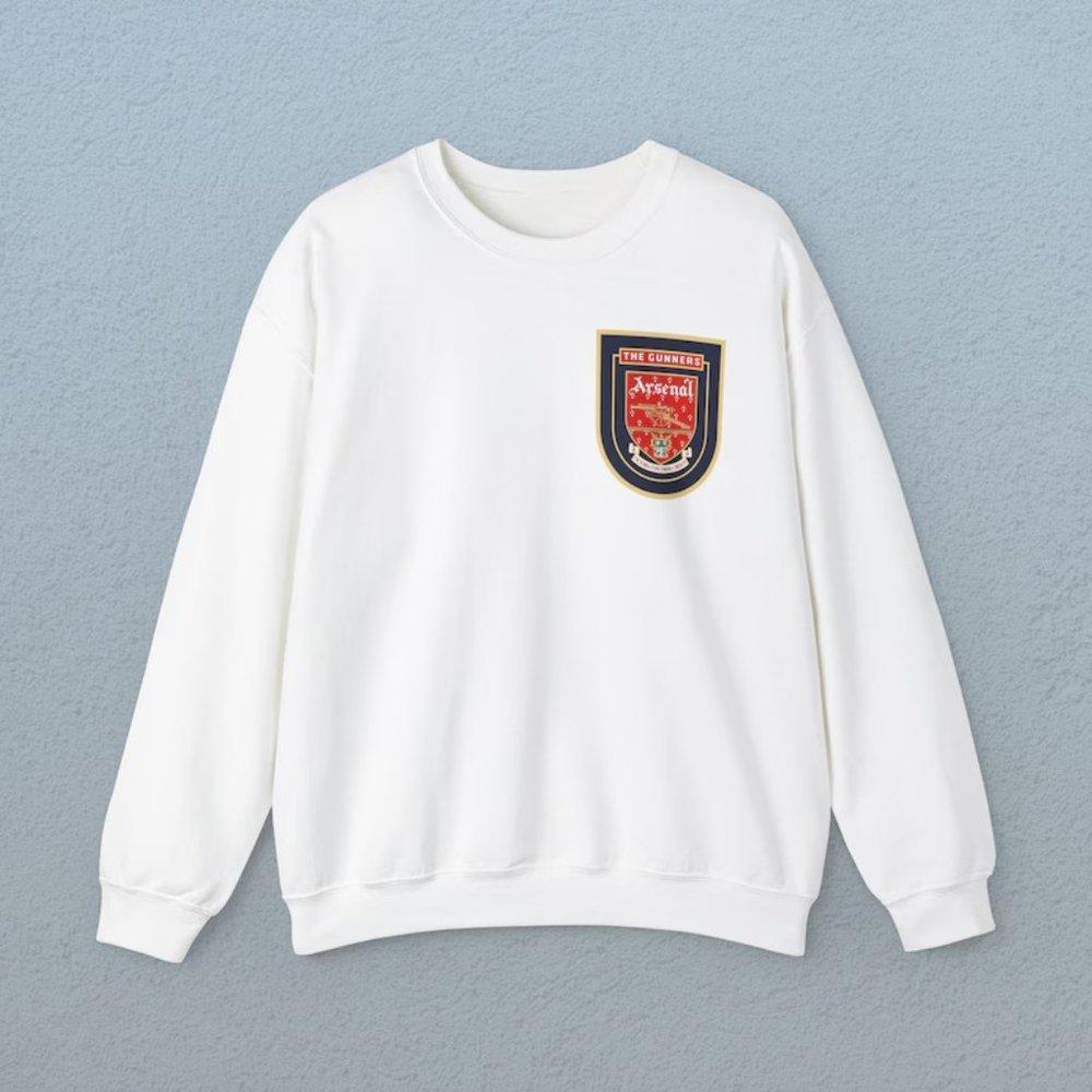 Arsenal Fc  Shirt 90_S Sweatshirt, Retro Arsenal Logo Pullover Arsenal